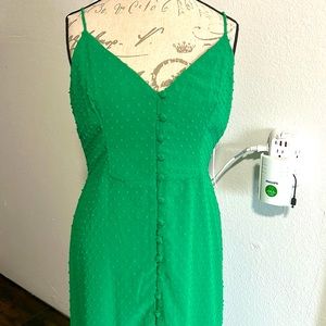NWT Green Maxi Spaghetti Strap Size 14